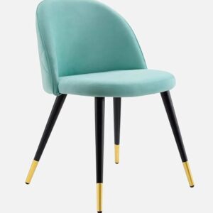 Modway Cordial Style Mint Performance Velvet Dining Chair with Metal Legs - Modern Accent Chair - Image 6