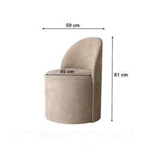 Stylish Cocoon Cozy Comfort Chair - Upholstered Armless Chair for Small Apartments - Image 7