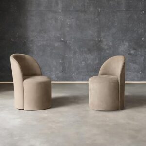 Stylish Cocoon Cozy Comfort Chair - Upholstered Armless Chair for Small Apartments - Image 5