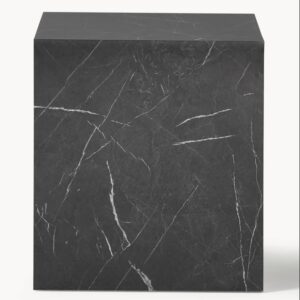 Luxurious Black Marble Finish Wood Cube Side Table – 50 cm Height, 45 cm Width, 45 cm Depth – Elegant & Durable Accent Piece for Home & Office - Image 6