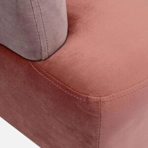 Kare Design Style Tri-Tone Velvet Accent Chair with Gold Legs - Modern Lounge Chair - Image 6