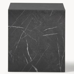 TANUSH FURNITURES Luxurious Black Marble Finish Wood Cube Side Table – 50 cm Height, 45 cm Width, 45 cm Depth – Elegant & Durable Accent Piece for Home & Office - Image 5
